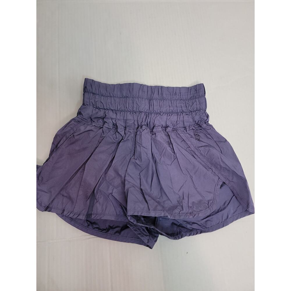 FREE PEOPLE Movement Boxing Shorts Sz Small The Way Home High Rise Lined Purple